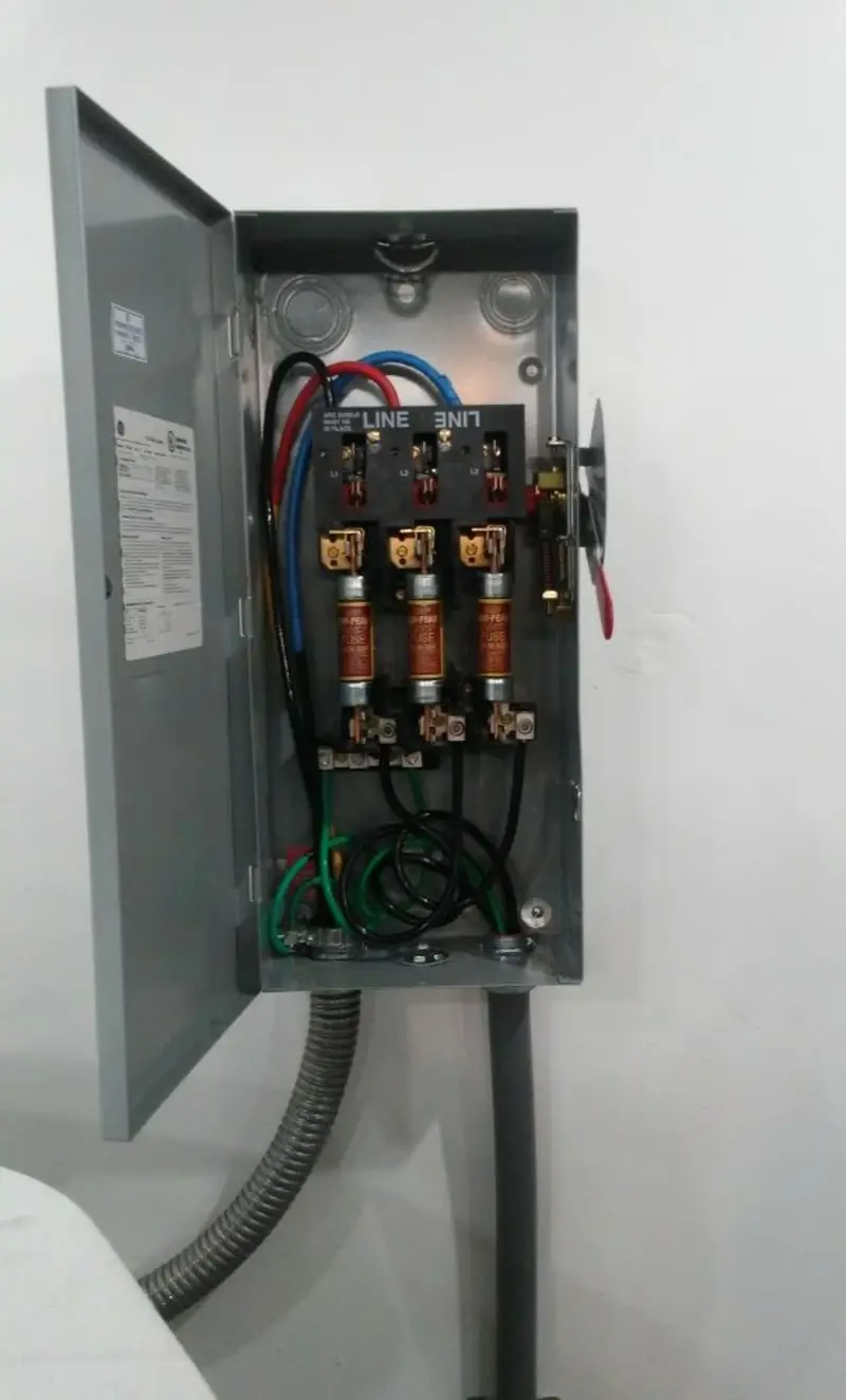 Three-phase disconnect switch installed for Electrical Wiring & Rewiring in Cromwell
