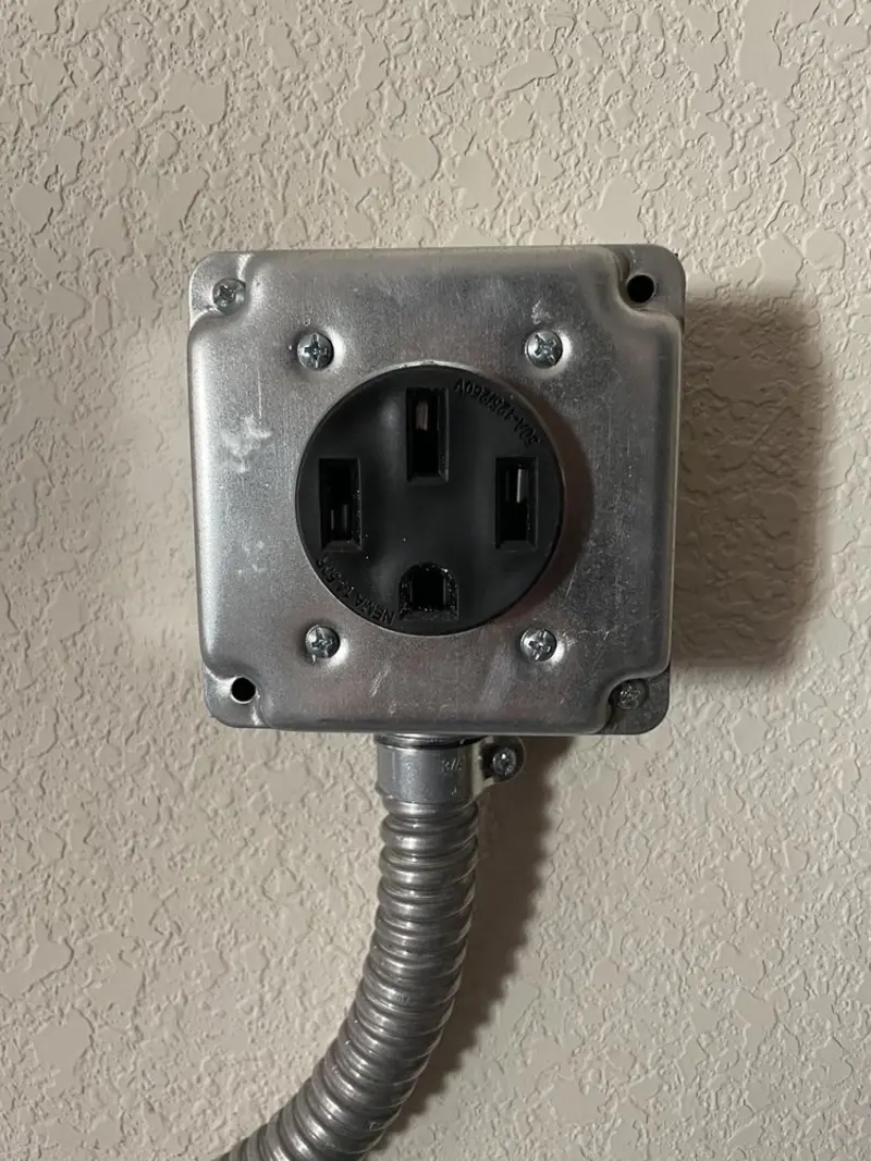 NEMA 14-50 outlet installed for Electrical Panel Upgrade in Cromwell